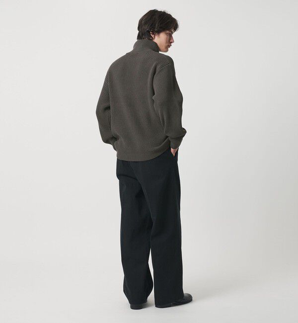 MONKEY TIME「バルキー アゼ ハーフジップ ニット」|ニット・セーター|