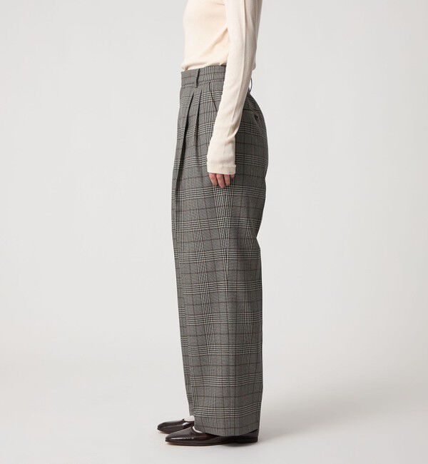 STEVEN ALAN「＜Steven Alan＞メランジ タック ワイド パンツ」|スラックス|