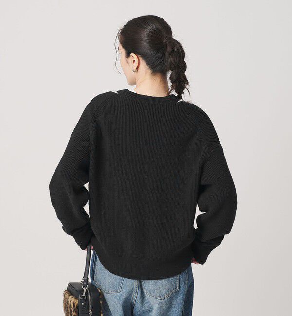 BEAUTY&YOUTH UNITED ARROWS「アゼ スリットVネック ニットプルオーバー ウォッシャブル」|ニット・セーター|