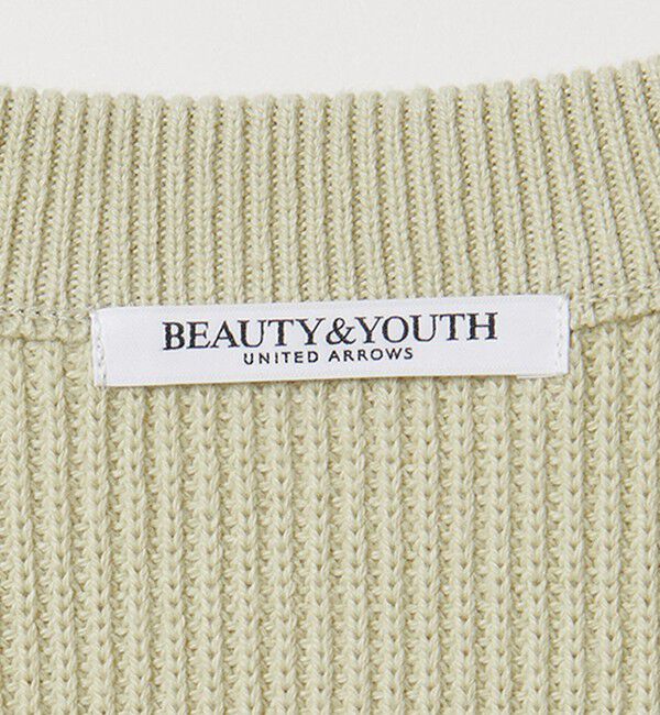 BEAUTY&YOUTH UNITED ARROWS「アゼ スリットVネック ニットプルオーバー ウォッシャブル」|ニット・セーター|