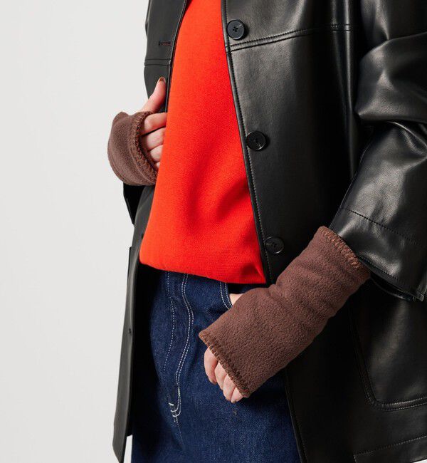 BEAUTY&YOUTH UNITED ARROWS「＜TWEEDMILL＞フリース ステッチ フィンガーレスグローブ」|手袋|