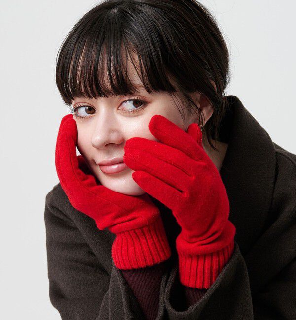 BEAUTY&YOUTH UNITED ARROWS「カラー ジャージー リブ グローブ」|手袋|