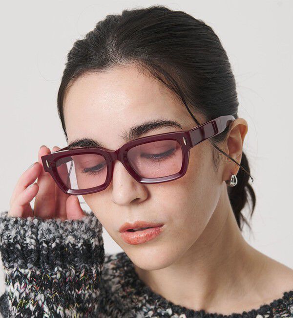 BEAUTY&YOUTH UNITED ARROWS「＜heyep＞Chunky Square/ファッション用グラス」|サングラス|RED