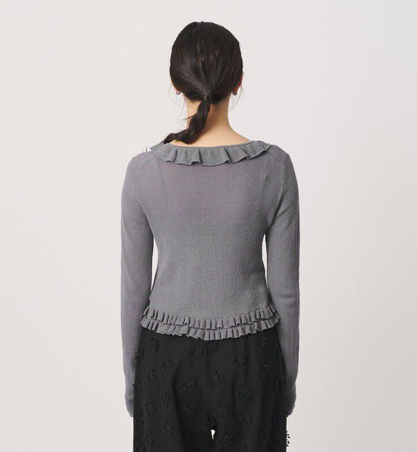 BEAUTY&YOUTH UNITED ARROWS「フリル フロントボタン カーディガン ウォッシャブル」|カーディガン|