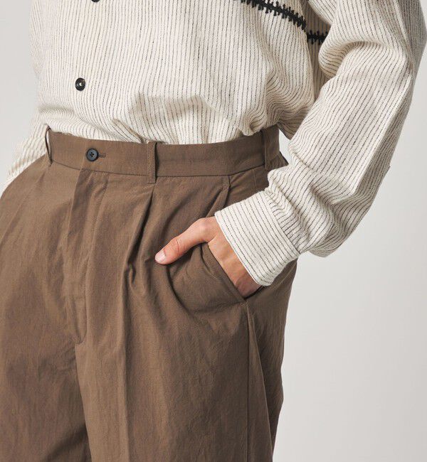 STEVEN ALAN「＜Steven Alan＞ ナイロン オックス アウト ワンプリーツ スラックス」|スラックス|