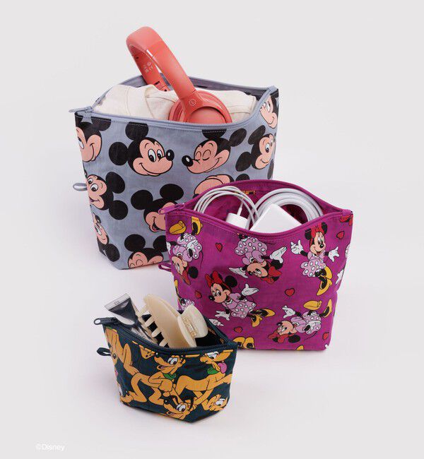 BEAUTY&YOUTH UNITED ARROWS「＜BAGGU＞GO ポーチセット MICKEY,MINNIE＆PLUTO/3P」|ポーチ|