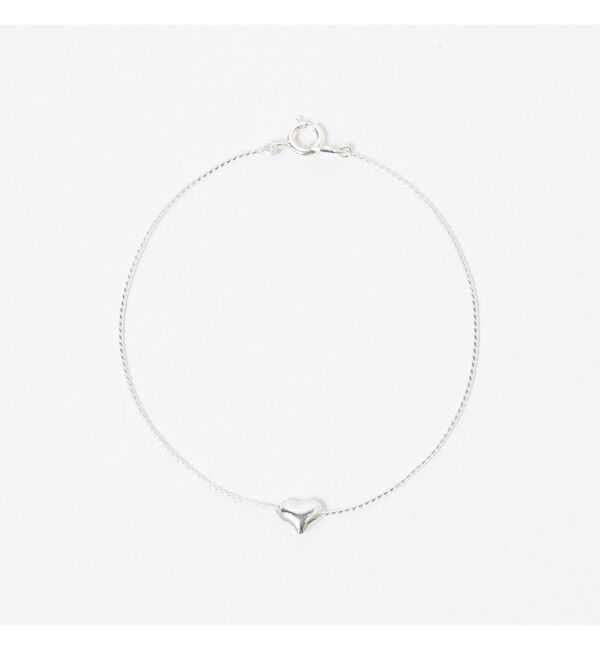 Ray BEAMS 「シルバー パフ ハート ブレスレット」|ブレスレット・バングル|