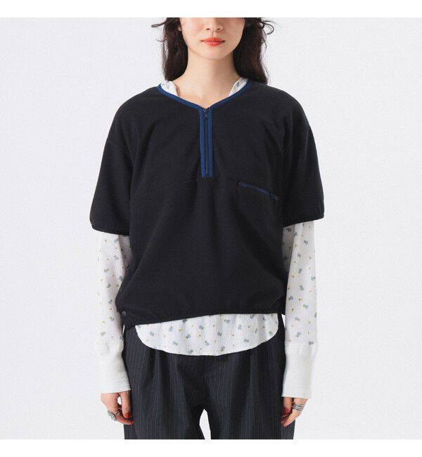 BEAMSBOY「フリース ハーフジップ ショートスリーブ」|ベスト・ジレ|