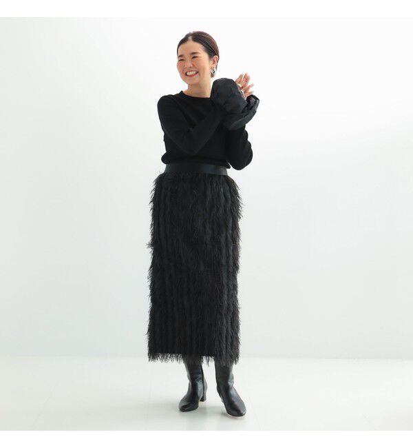 Demi-Luxe BEAMS 「フェザー ジャガード ドレス スカート .M」|スカート|