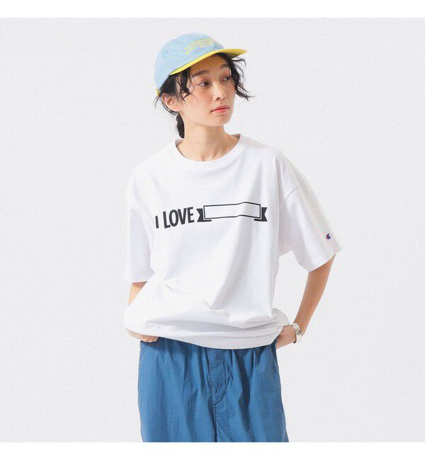 BEAMSBOY「【別注】Champion / プリント Tシャツ」|Tシャツ・カットソー|WHITE