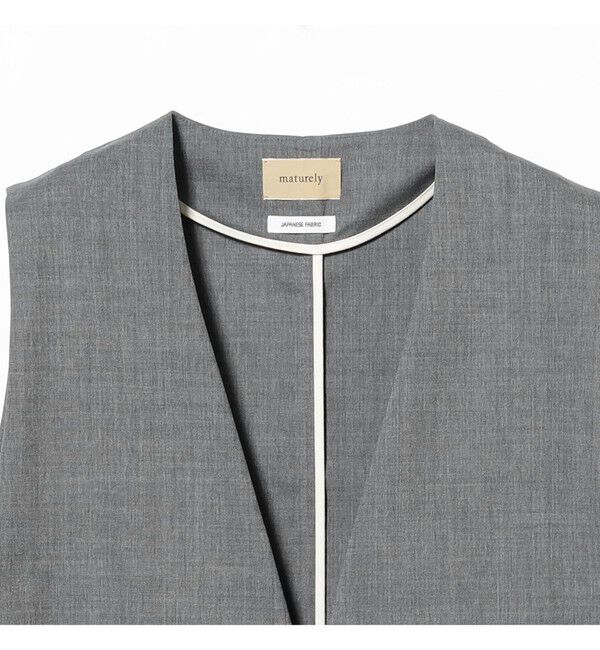 BEAMSBOY「maturely / ティーダブワン ボタン ウェーブ ベスト」|ベスト・ジレ|