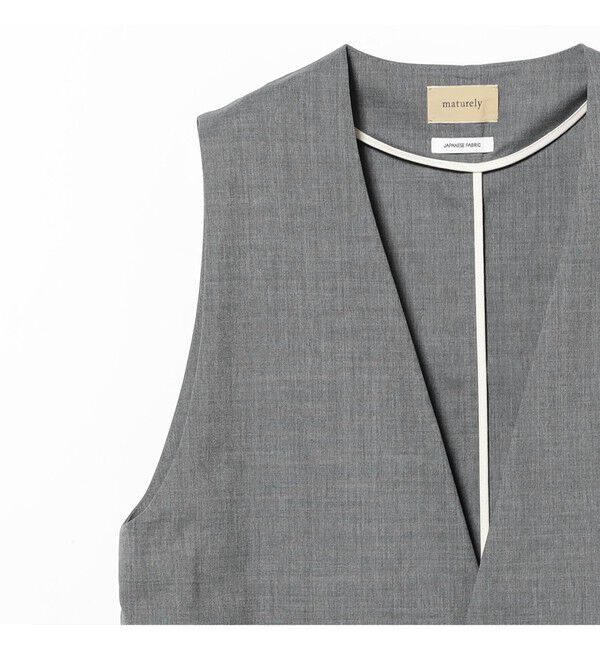 BEAMSBOY「maturely / ティーダブワン ボタン ウェーブ ベスト」|ベスト・ジレ|