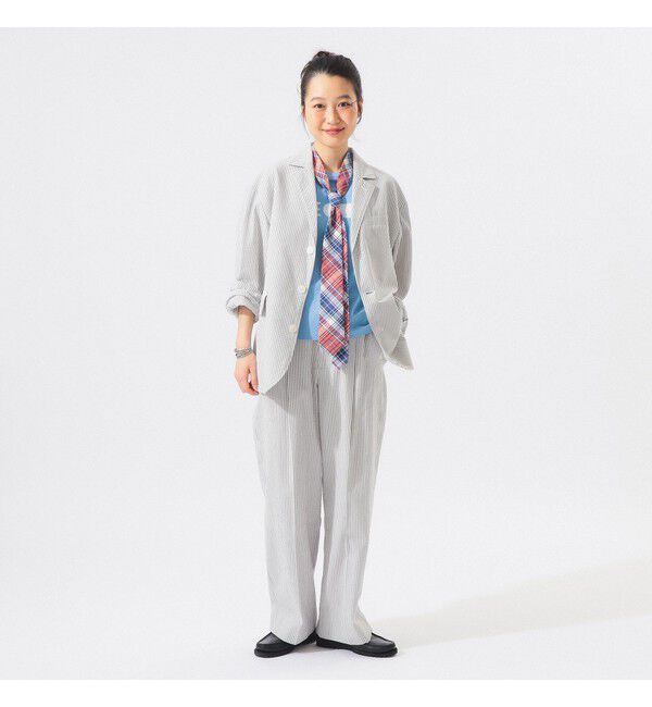 BEAMSBOY「シアサッカー スラックス」|スラックス|