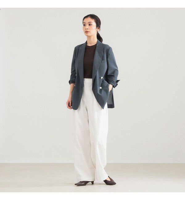 Demi-Luxe BEAMS 「AK+1 / シアー 4ボタン ダブル ジャケット」|ダッフルコート|