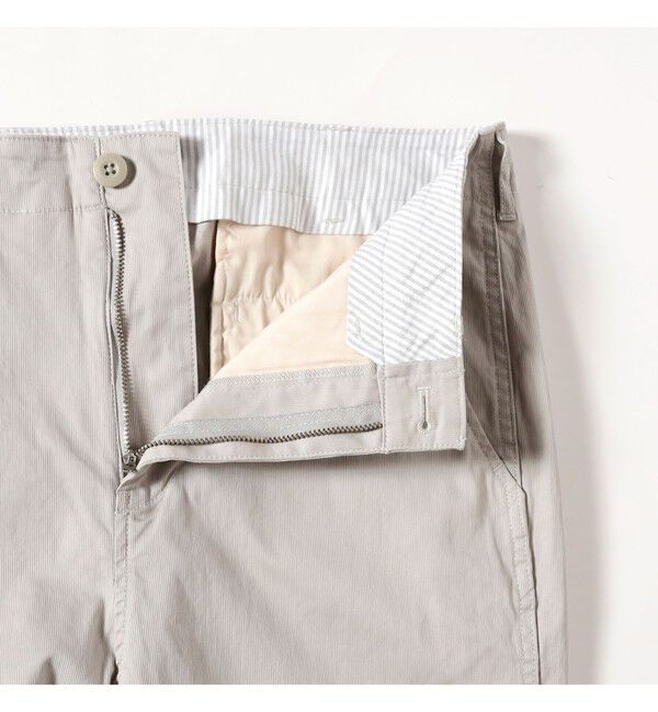 BEAMS「コットンピケ ストレッチ テーパード パンツ」|チノ|