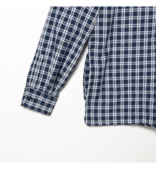 BEAMS「チェック ハーフジップ プルオーバーシャツ【ワイドフィット】」|シャツ・ブラウス|