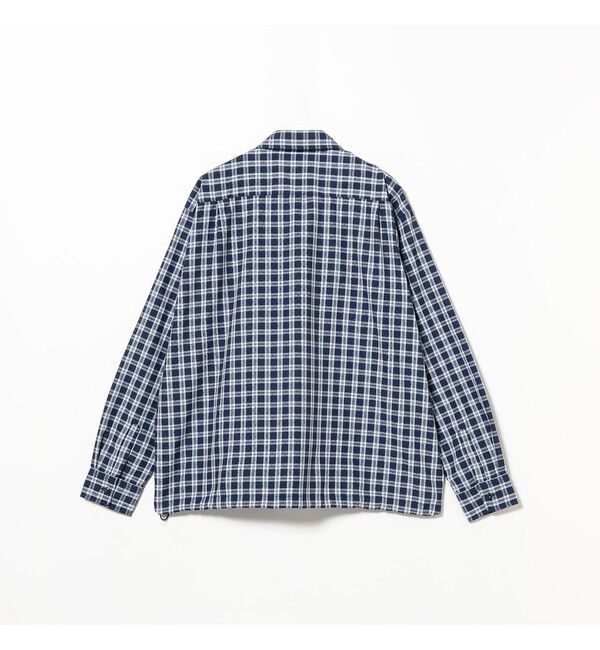 BEAMS「チェック ハーフジップ プルオーバーシャツ【ワイドフィット】」|シャツ・ブラウス|
