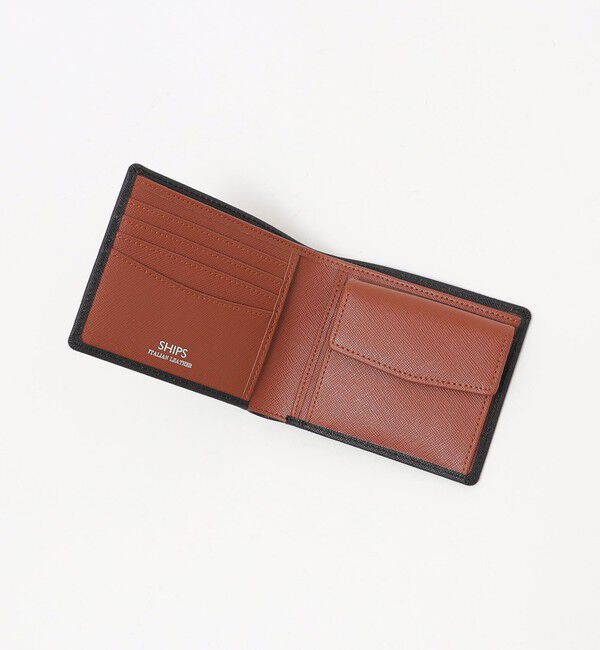 SHIPS「【WEB限定】SHIPS:【SAFFIANO LEATHER】2トーン 2つ折 ウォレット（財布）」|財布|