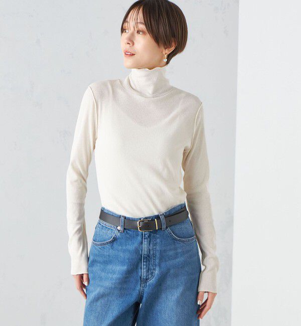 SHIPS for women「〈手洗い可能〉ドライタッチ リブ タートル」|Tシャツ・カットソー|