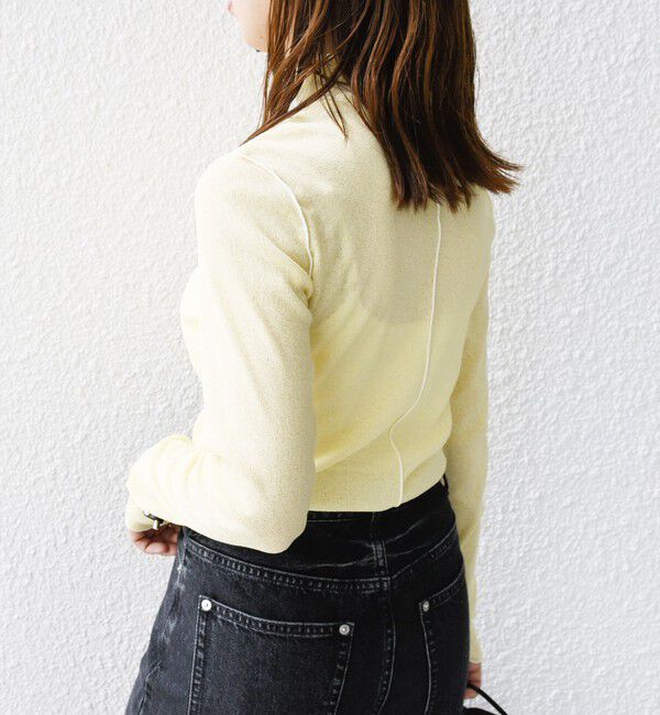 SHIPS for women「〈手洗い可能〉ドライタッチ リブ タートル」|Tシャツ・カットソー|