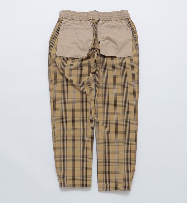 SHIPS「SHIPS:〈手洗い可能〉ハイパーストレッチ チェック イージーパンツ (セットアップ対応)」|チノ|