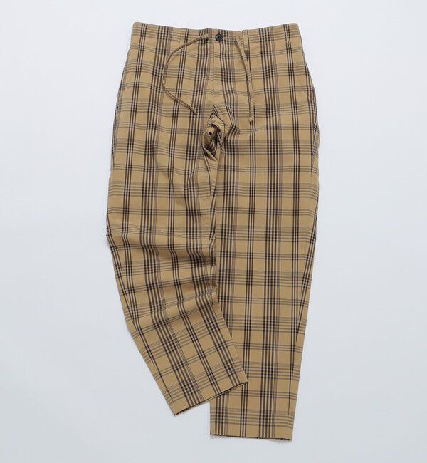 SHIPS「SHIPS:〈手洗い可能〉ハイパーストレッチ チェック イージーパンツ (セットアップ対応)」|チノ|