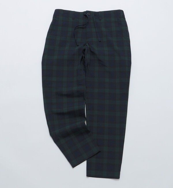 SHIPS「SHIPS:〈手洗い可能〉ハイパーストレッチ チェック イージーパンツ (セットアップ対応)」|チノ|