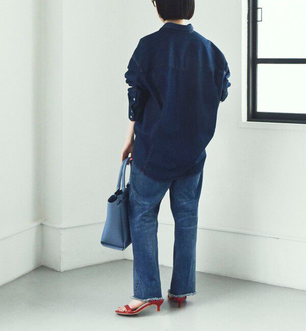 quaranciel「quaranciel:〈洗濯機可能〉オーバー サイズ デニム シャツ」|シャツ・ブラウス|