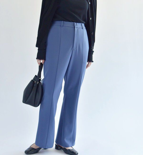 quaranciel「quaranciel:〈洗濯機可能〉セミ フレア パンツ」|その他|ブルー