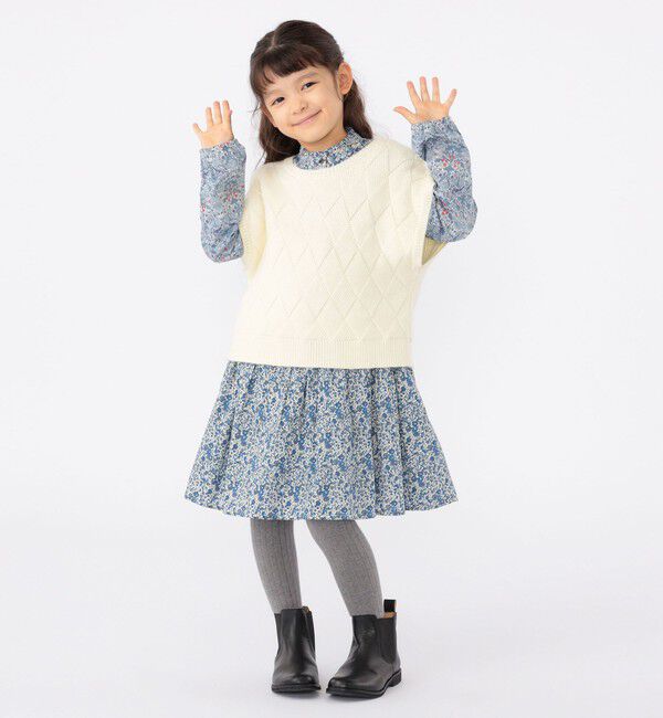 SHIPS KIDS「SHIPS KIDS:100～140cm /〈手洗い可能〉ジャカード ベスト」|ベスト・ジレ|
