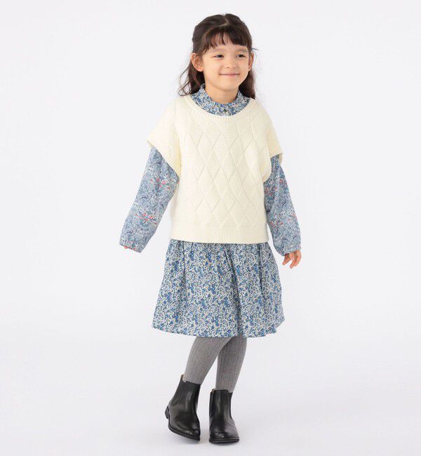 SHIPS KIDS「SHIPS KIDS:100～140cm /〈手洗い可能〉ジャカード ベスト」|ベスト・ジレ|