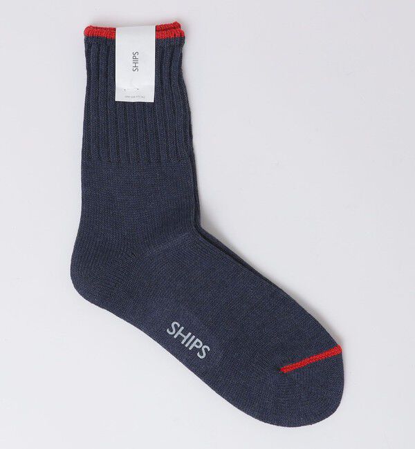 SHIPS「SHIPS: AMERICAN  リブ クォーターソックス」|ソックス|ネイビー