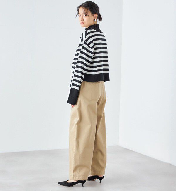 SHIPS for women「〈手洗い可能〉前後2WAY TOKUSHIMA ボーダー ニット 24SS ◇」|ニット・セーター|