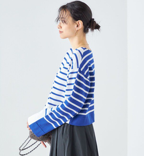 SHIPS for women「〈手洗い可能〉前後2WAY TOKUSHIMA ボーダー ニット 24SS ◇」|ニット・セーター|