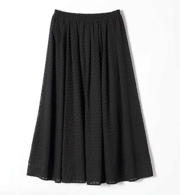 quaranciel「quaranciel:〈手洗い可能〉カットジャカード ジオメトリック ギャザー スカート」|スカート|