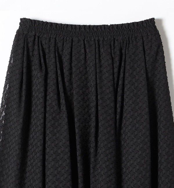 quaranciel「quaranciel:〈手洗い可能〉カットジャカード ジオメトリック ギャザー スカート」|スカート|