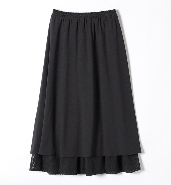 quaranciel「quaranciel:〈手洗い可能〉カットジャカード ジオメトリック ギャザー スカート」|スカート|