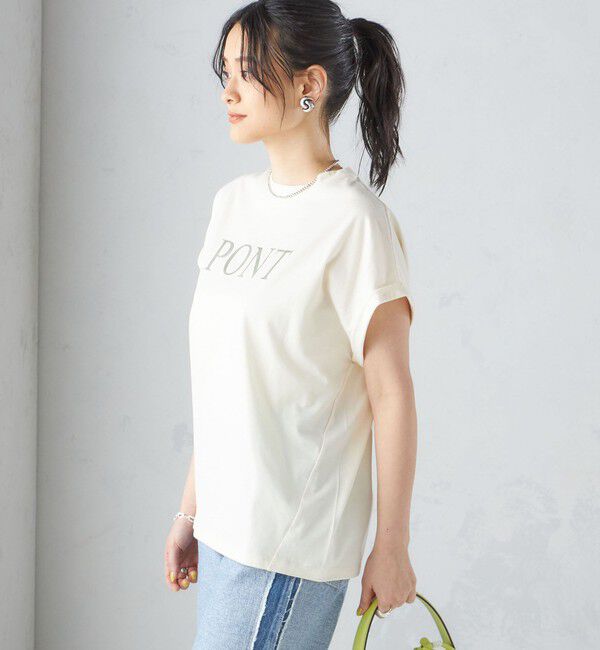 SHIPS for women「ローズペトール 半袖 プリント TEE」|Tシャツ・カットソー|