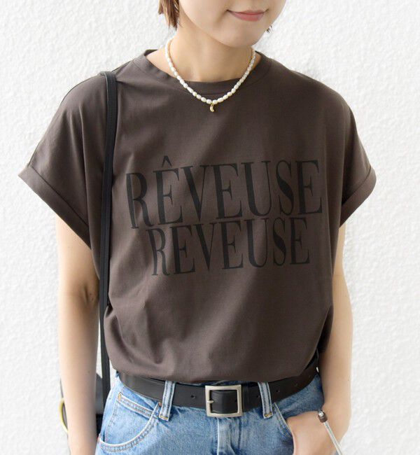 SHIPS for women「ローズペトール 半袖 プリント TEE」|Tシャツ・カットソー|ブラウン