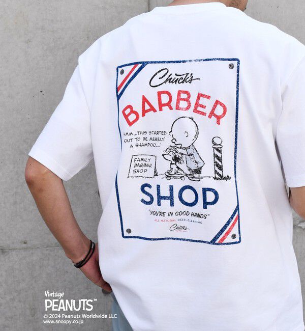 SHIPS any「SHIPS any: SNOOPY コラボ カルチャー グラフィック バック プリント Tシャツ◇」|Tシャツ・カットソー|ライトホワイト