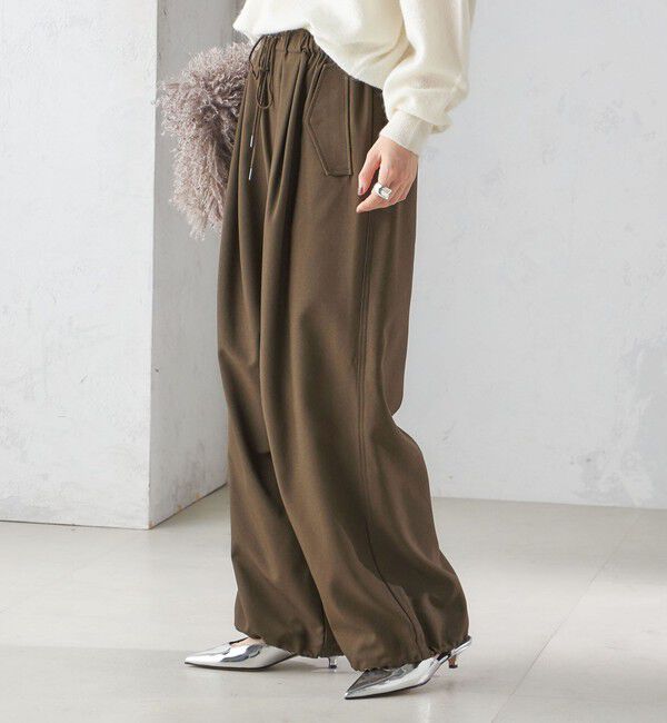 SHIPS for women「〈手洗い可能〉メランジ ツイル ドロスト パンツ」|その他|