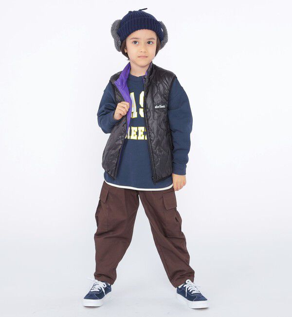 SHIPS KIDS「【SHIPS KIDS別注】WILD THINGS:100～125cm / リバーシブル ベスト」|ダウンベスト・ベスト|