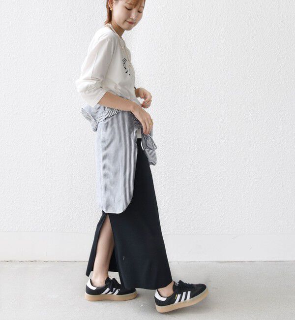 SHIPS for women「【WEB限定】バリエーション ロゴ プリント ロングスリーブ TEE」|Tシャツ・カットソー|