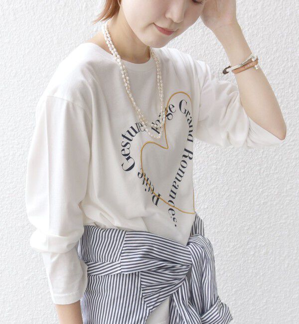 SHIPS for women「【WEB限定】バリエーション ロゴ プリント ロングスリーブ TEE」|Tシャツ・カットソー|