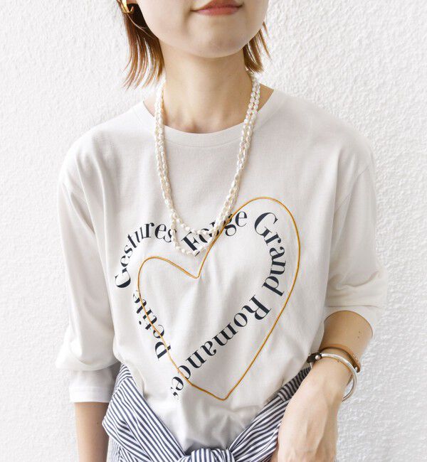 SHIPS for women「【WEB限定】バリエーション ロゴ プリント ロングスリーブ TEE」|Tシャツ・カットソー|