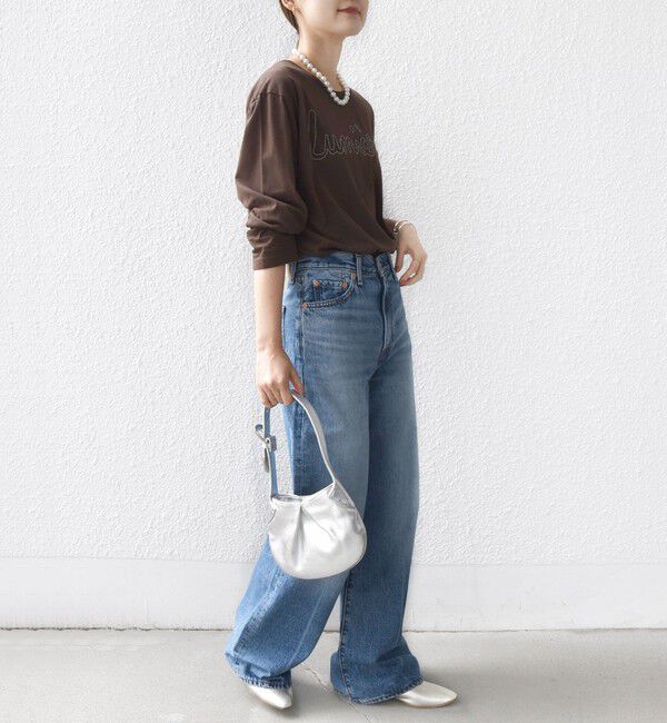 SHIPS for women「【WEB限定】バリエーション ロゴ プリント ロングスリーブ TEE」|Tシャツ・カットソー|