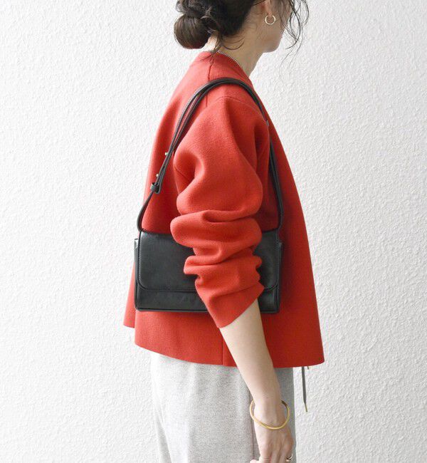 SHIPS any「SHIPS any: ミラノリブ ノーカラー ニット ジャケット カーディガン」|カーディガン|