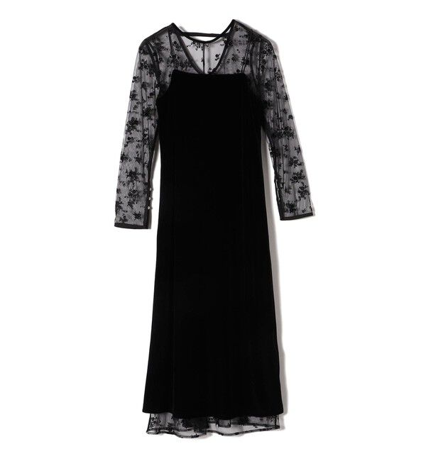 SHIPS for women「kaene:フロッキー レース ポリエステルベロア 2WAY ドレス（セレモニー対応可）」|ワンピース|