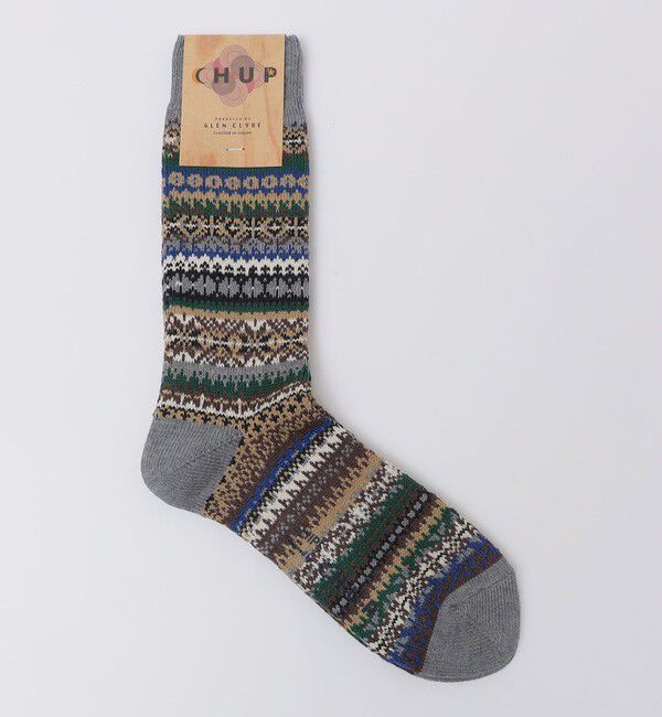 SHIPS「CHUP: SNEACHTA CREW SOCKS」|ソックス|グレー