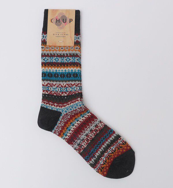 SHIPS「CHUP: SNEACHTA CREW SOCKS」|ソックス|オリーブ